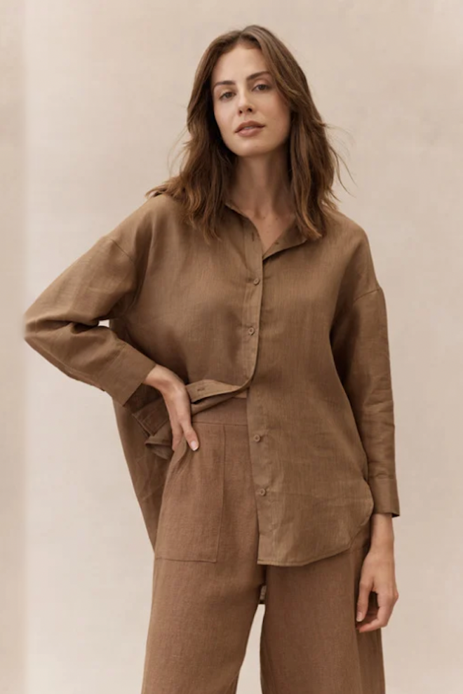 Boyfriend Shirt - Mocha