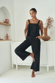 Jude Linen Pants - Black