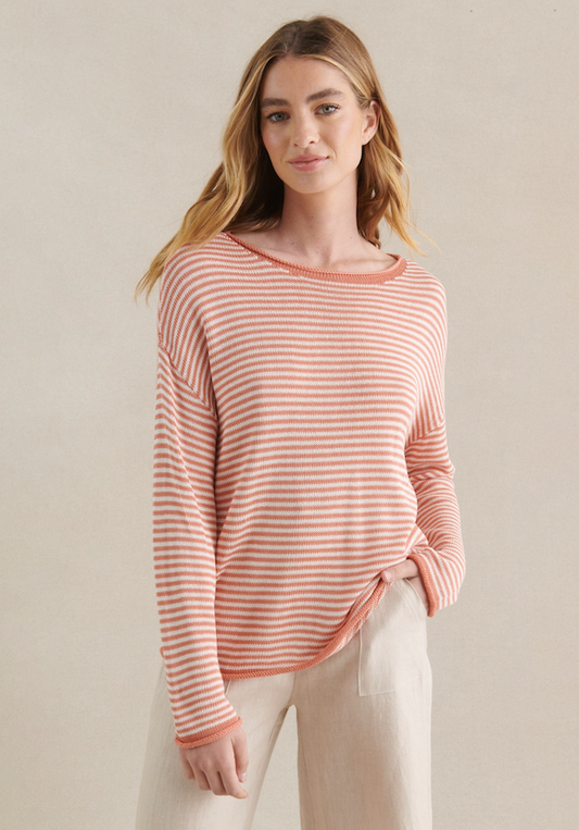 Stripe Spring Knit - Peach