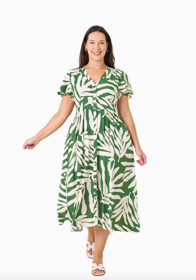 Valerie Midi Dress - Sage