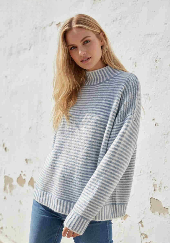 Astrid Stripe Knit - Blue