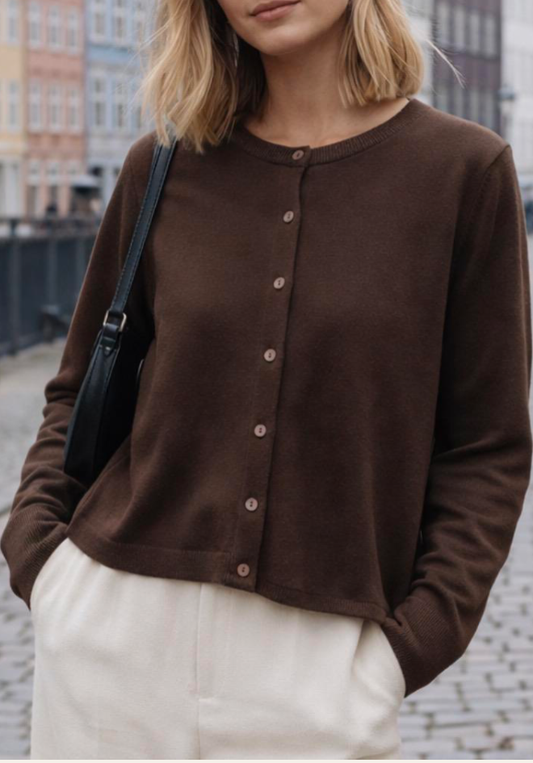 Lydia Cardigan - Chocolate