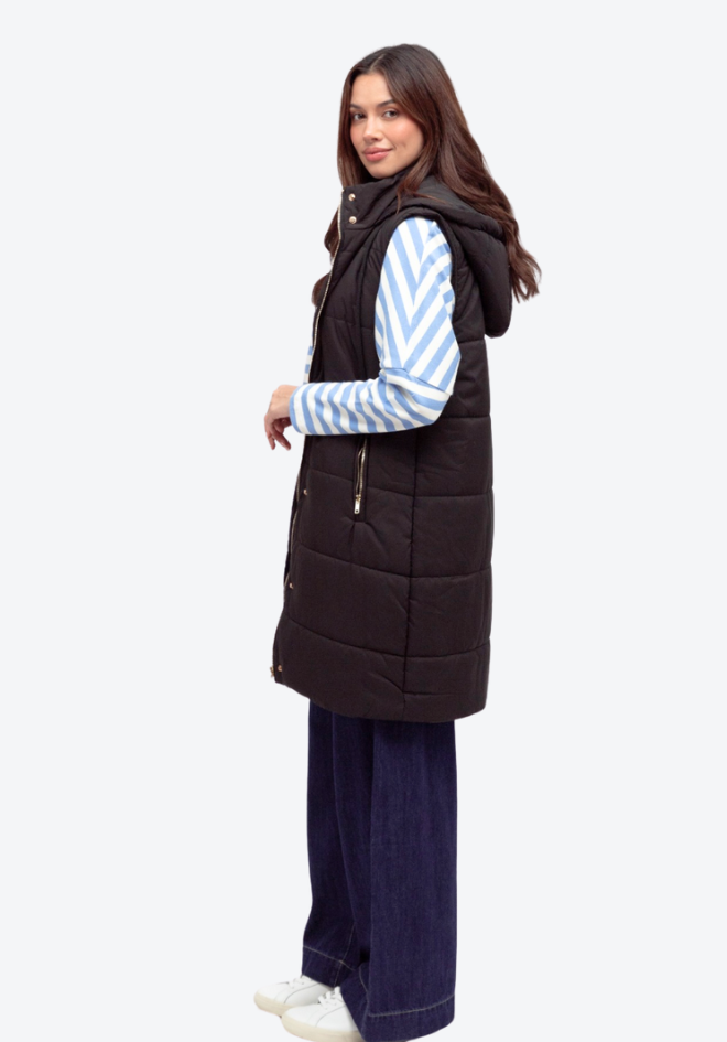 Luisa Puffer Vest - Black