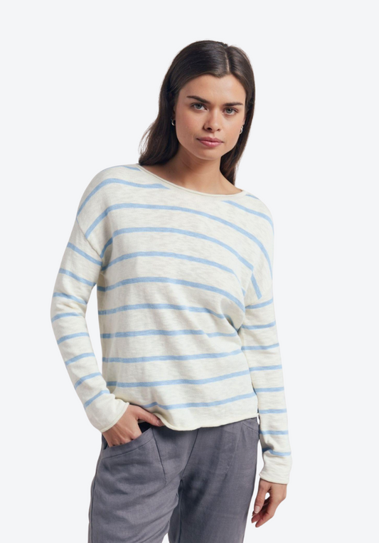 Minnie Top - Buttermilk/Blue