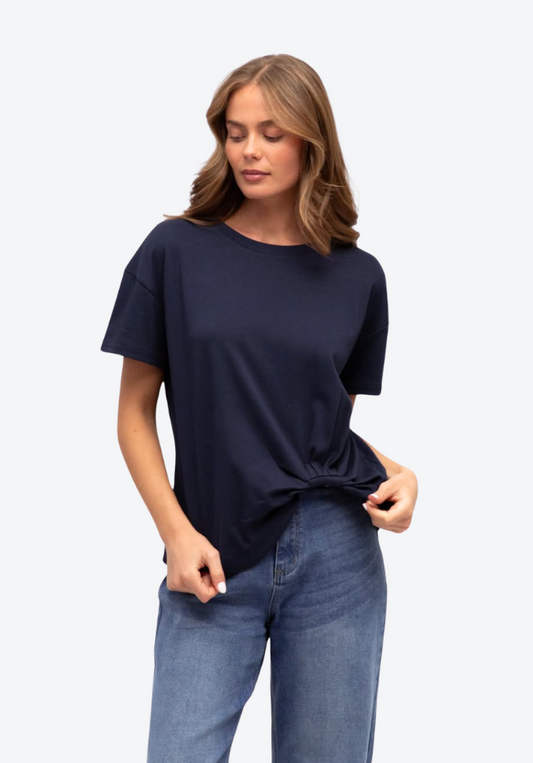 Easy Tuck Tee - Navy