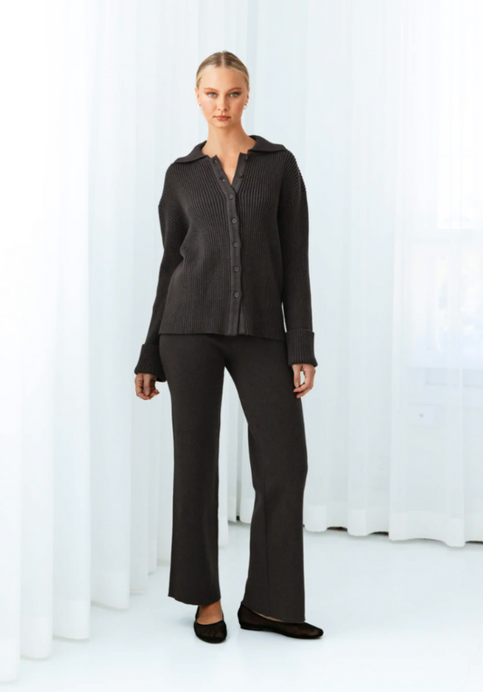 Pinto Knit Pant - Charcoal