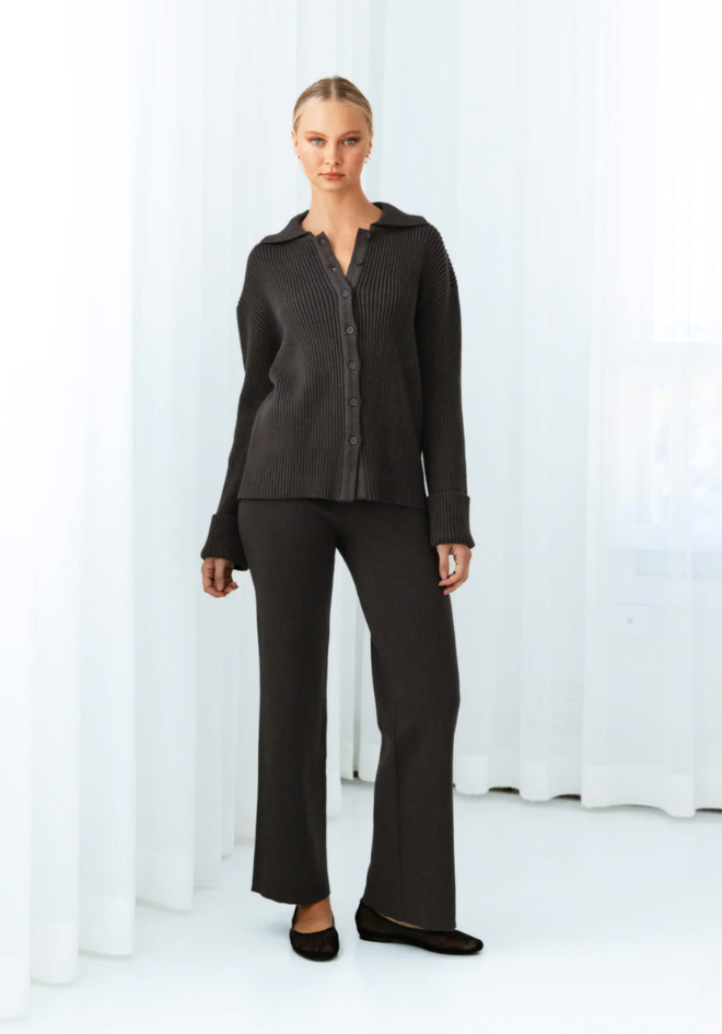 Pinto Knit Pant - Charcoal