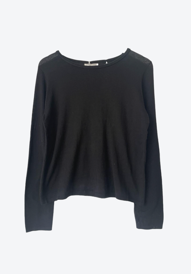 Black sweater on a white background