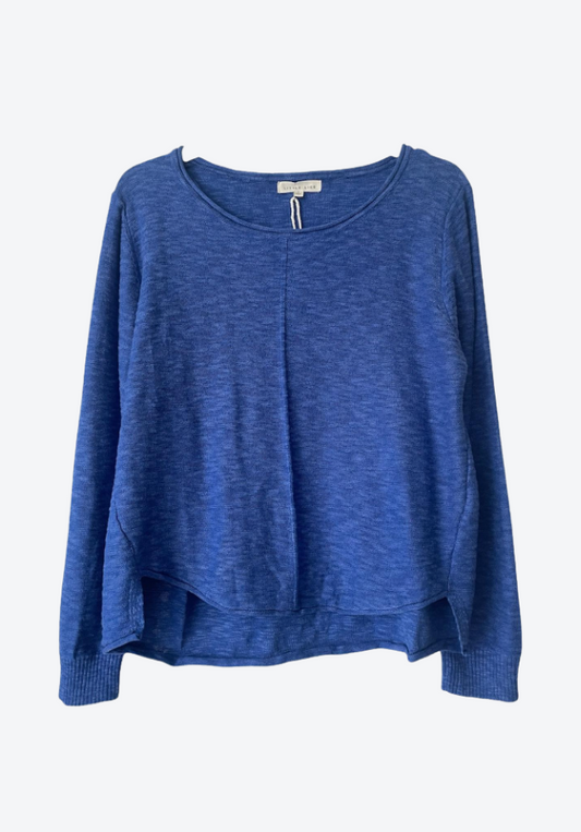 Blue sweater on a white background