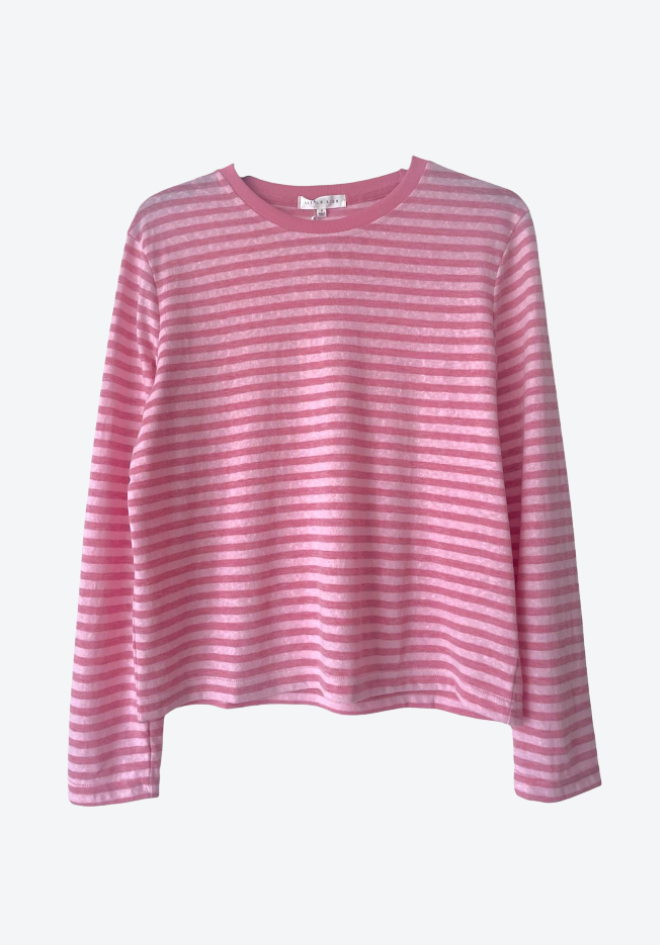 Athena Stripe L/S Basic - Pink