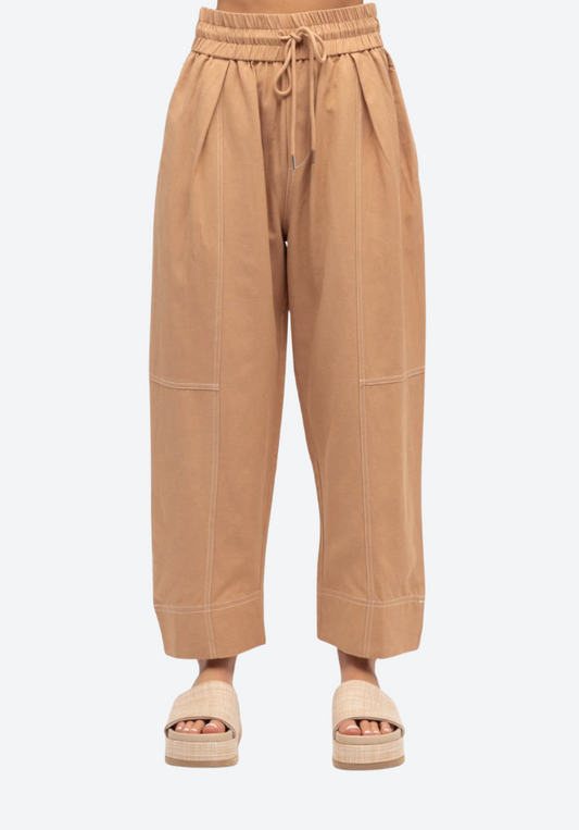 Saffron Stitch Detail Pant - Honey