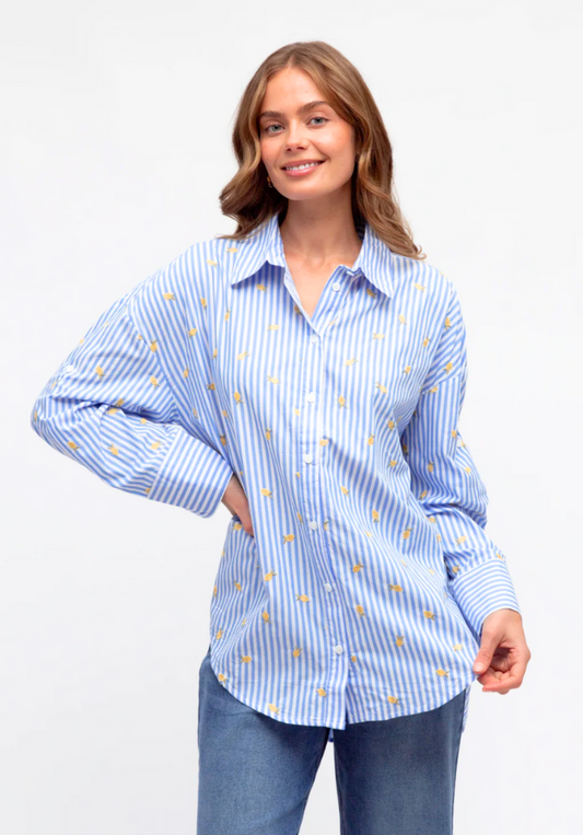 Striped Lemon Shirt - Blue