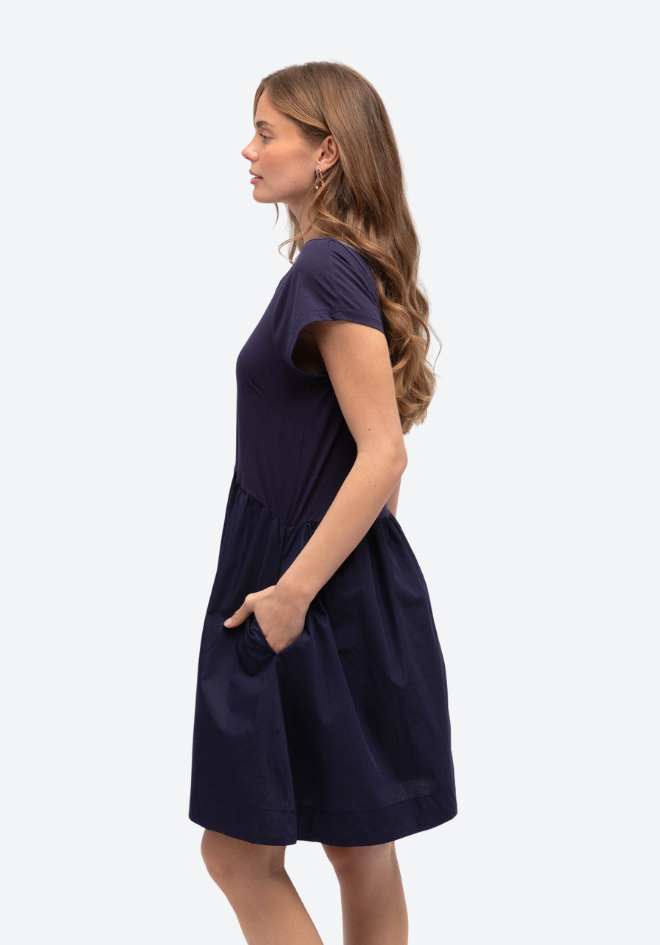 Glimpse Short Dress - Navy