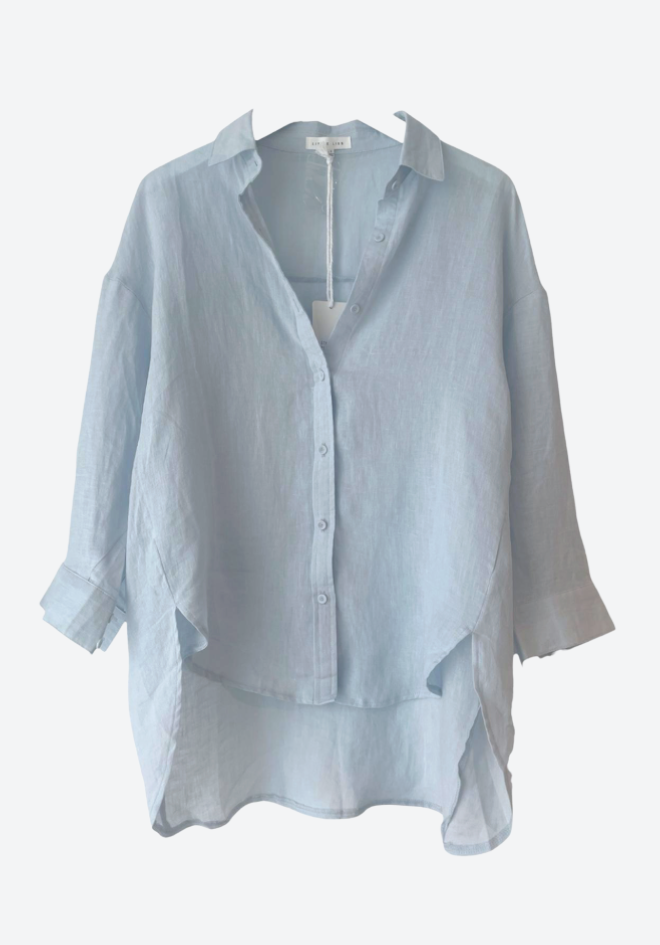 Light blue shirt on a white background