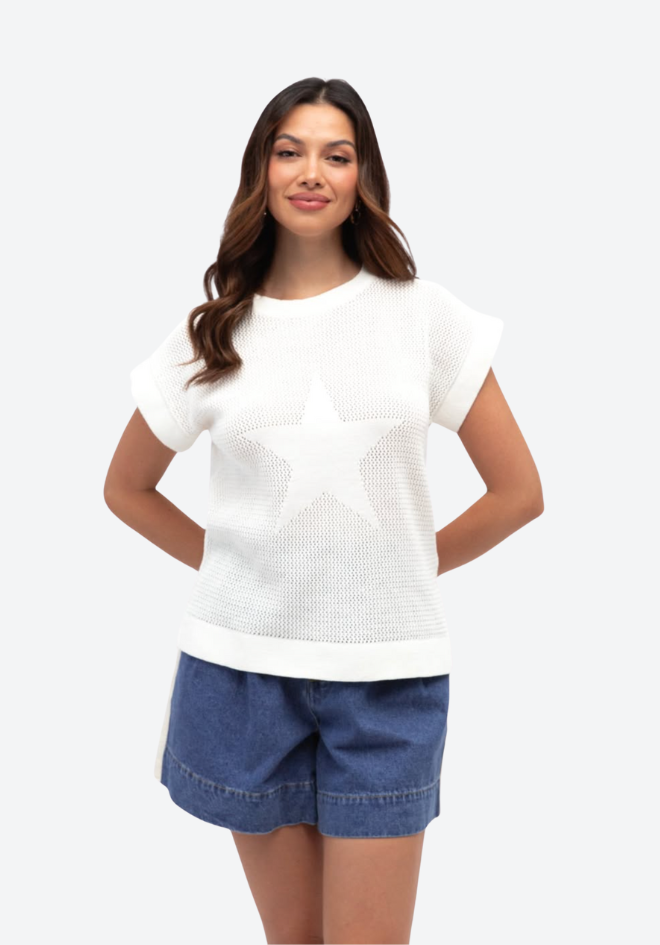 Miley Knit Top - White