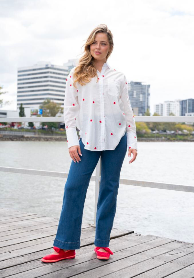 Candy Heart Shirt - White