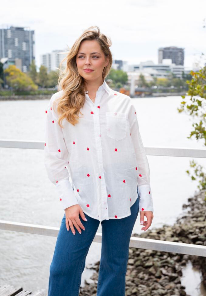 Candy Heart Shirt - White