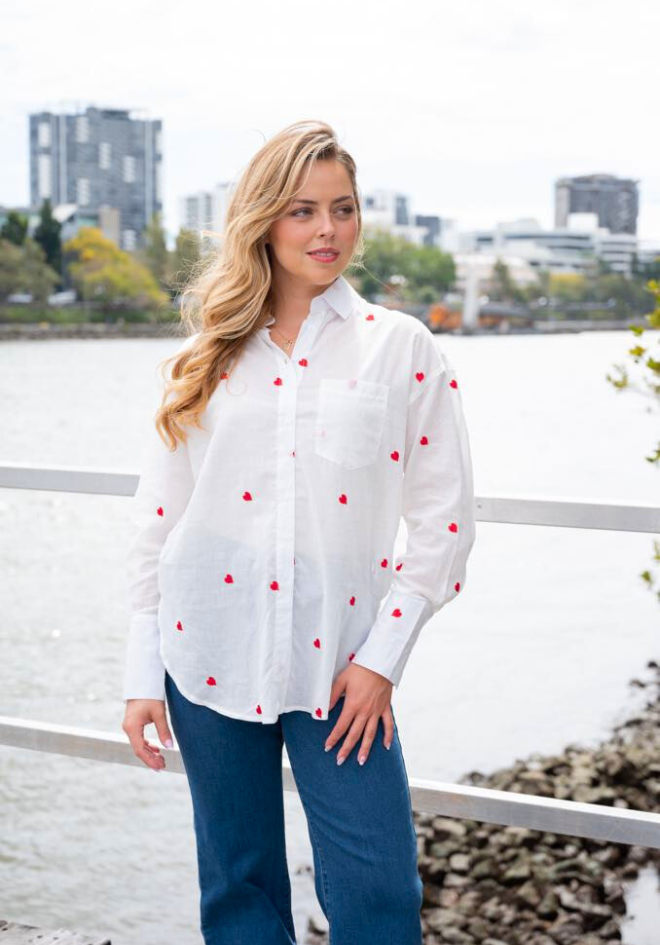 Candy Heart Shirt - White