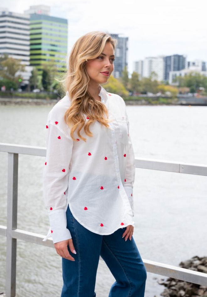 Candy Heart Shirt - White