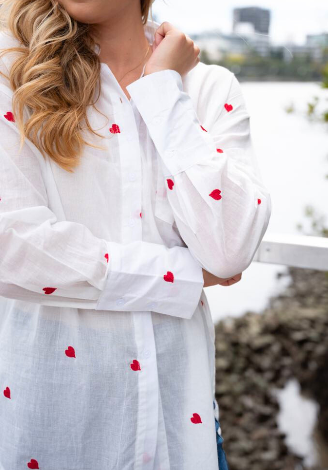 Candy Heart Shirt - White