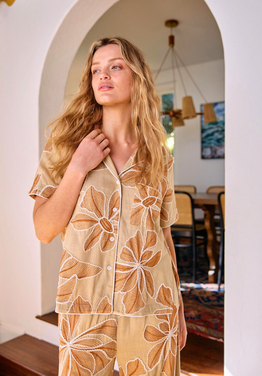 Floral Embroidered Shirt