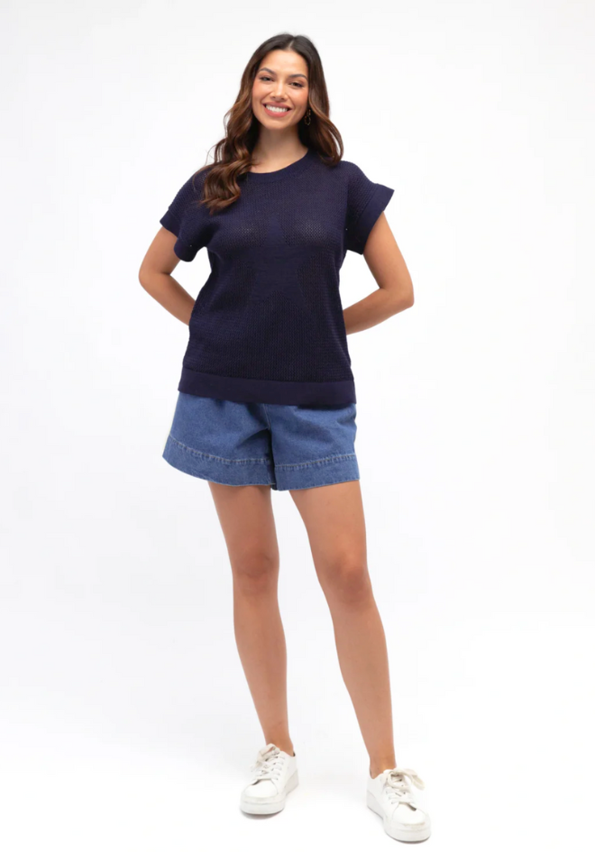 Miley Knit Top - Navy