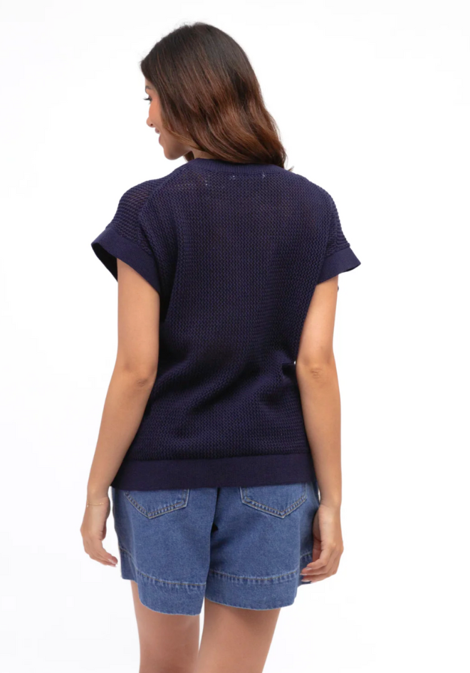 Miley Knit Top - Navy