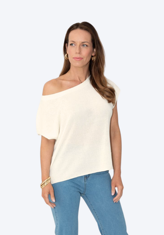 Kayla Knit Top - Cream