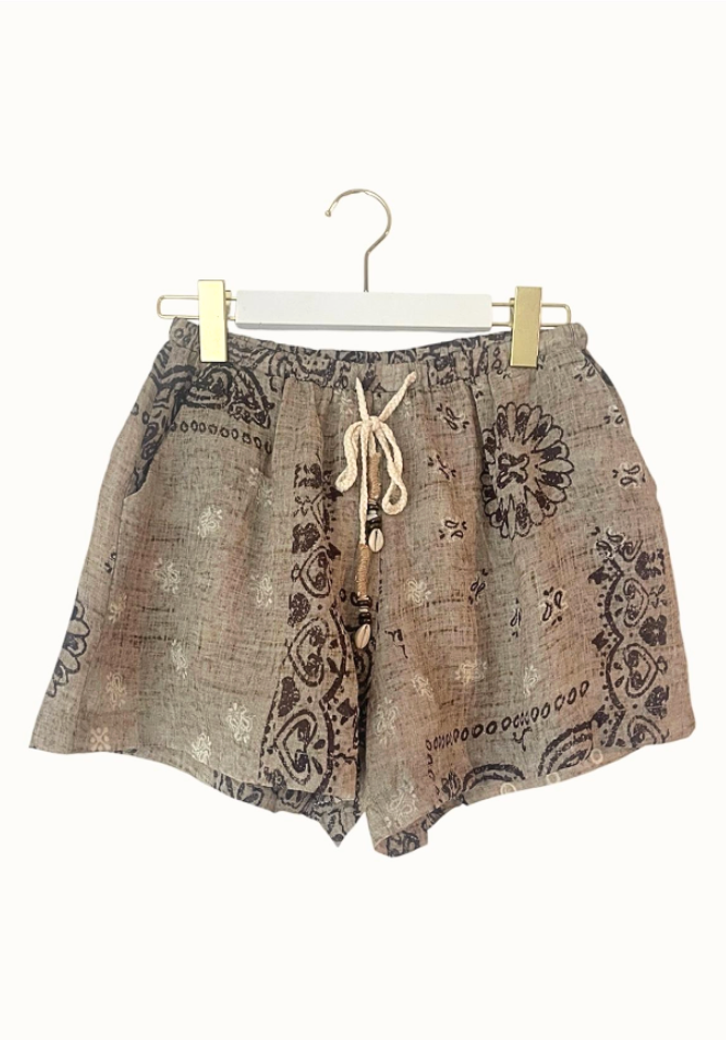 Scarf Print Shorts