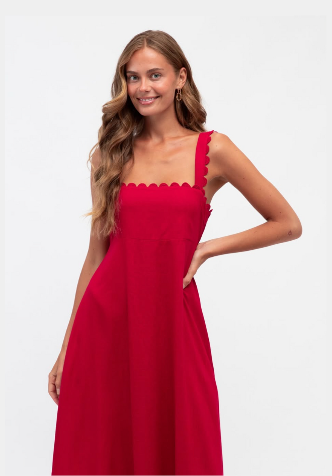 Allegra Maxi Dress - Ruby