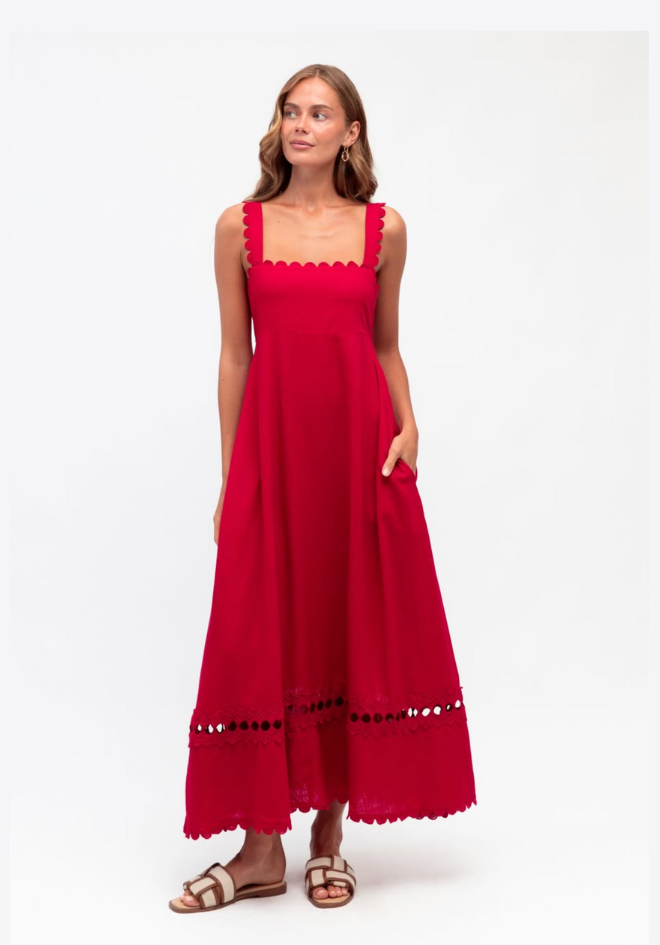 Allegra Maxi Dress - Ruby