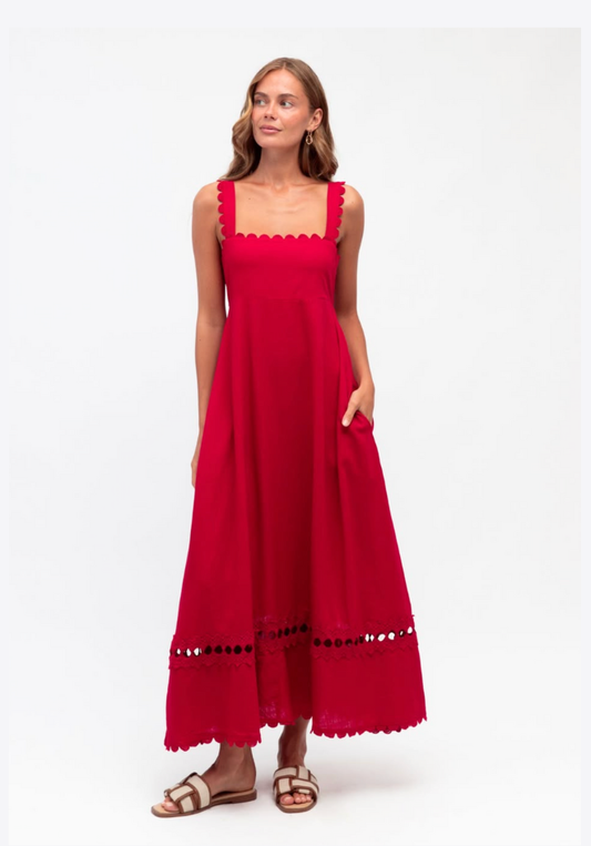 Allegra Maxi Dress - Ruby