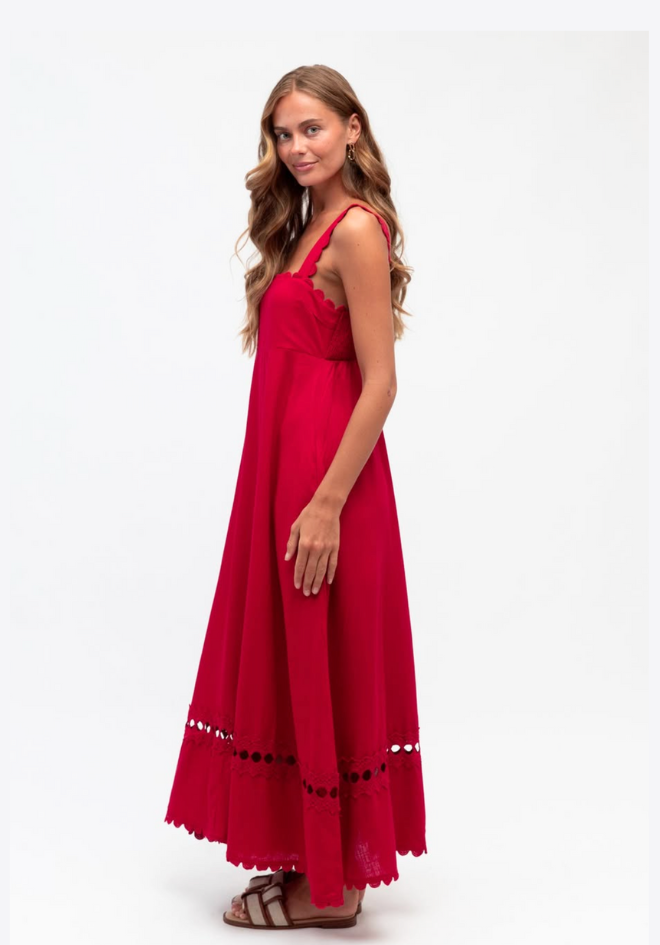Allegra Maxi Dress - Ruby