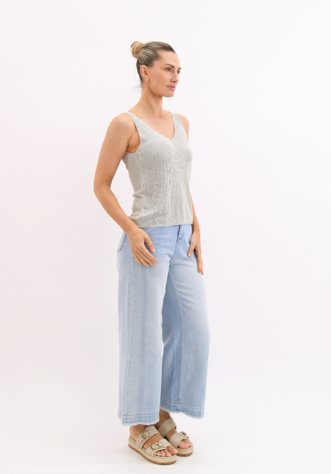 Moonlit Glow Glitter Top