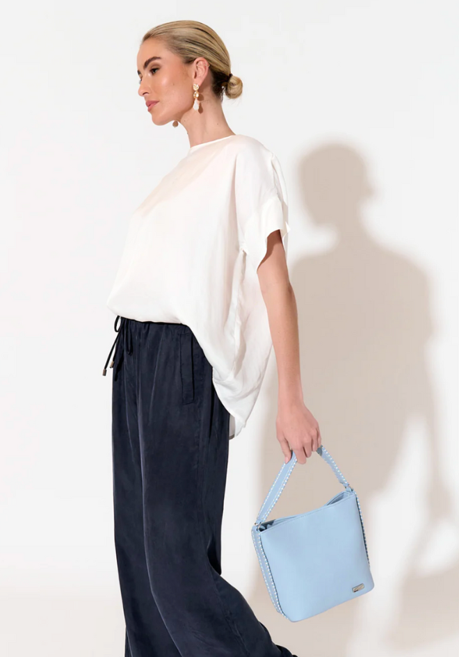 Stevie Blanket Stitch Bucket Bag