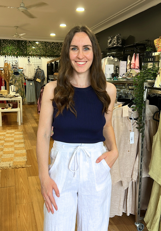 Eva Tank Top - Navy