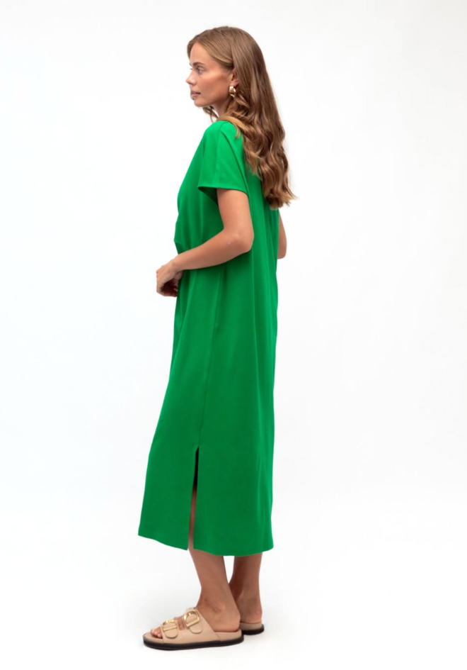 Twist Front Dress - Green