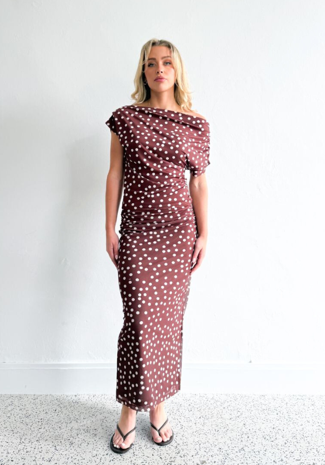 Carter Polka Dot Off The Shoulder Top