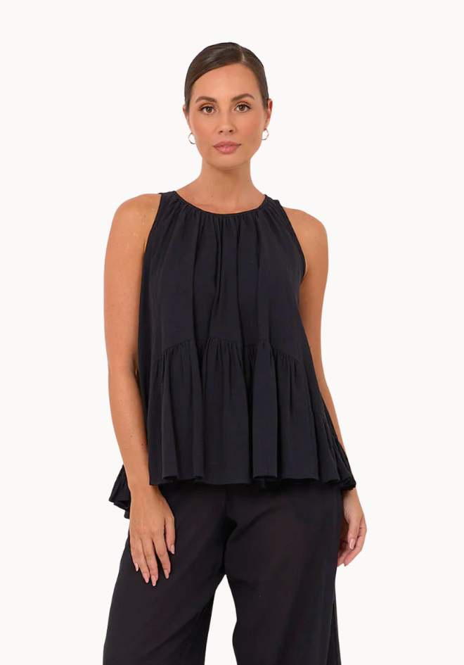 Ariah Sleeveless Top - Black