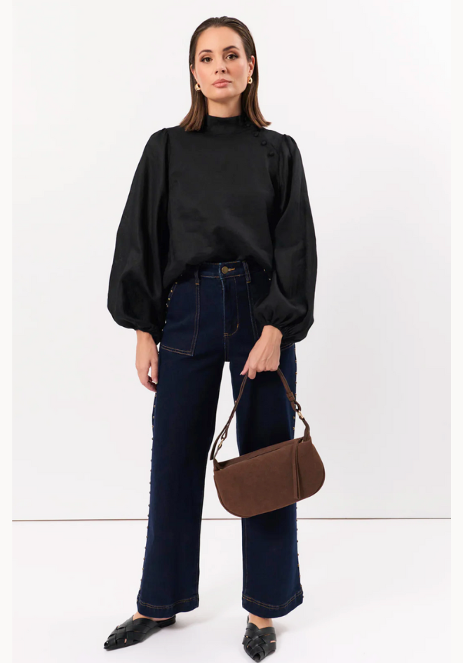 Noah Mini Faux Suede Handbag - Chocolate