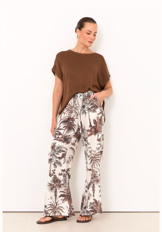 Asani Borneo Print Wide Leg Pants