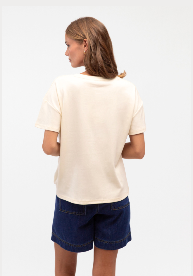 Easy Tuck Tee - Cream