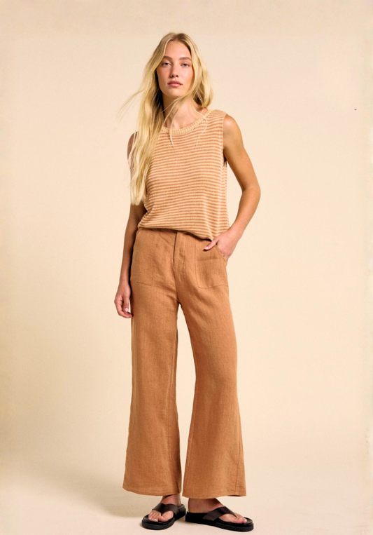 Jude Linen Pants - Rust