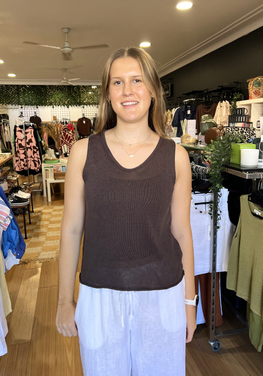 Scoop Spring Tank - Chocolate