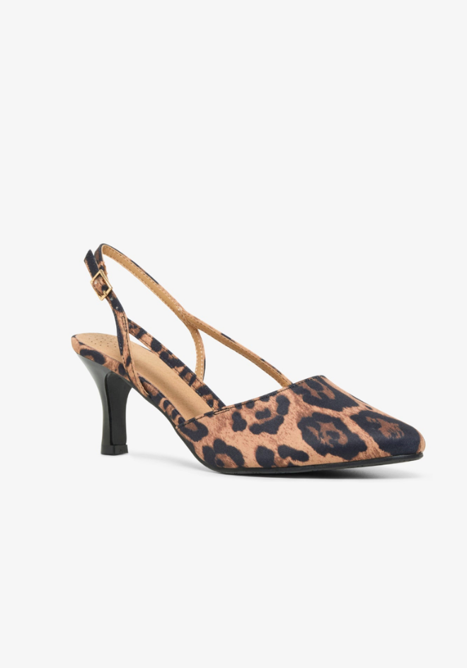 Daisy Leopard Sling Back
