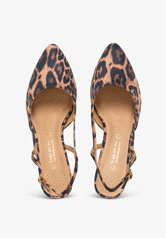 Daisy Leopard Sling Back