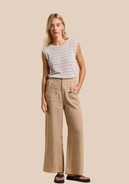 Indi Tank - Natural/Blue