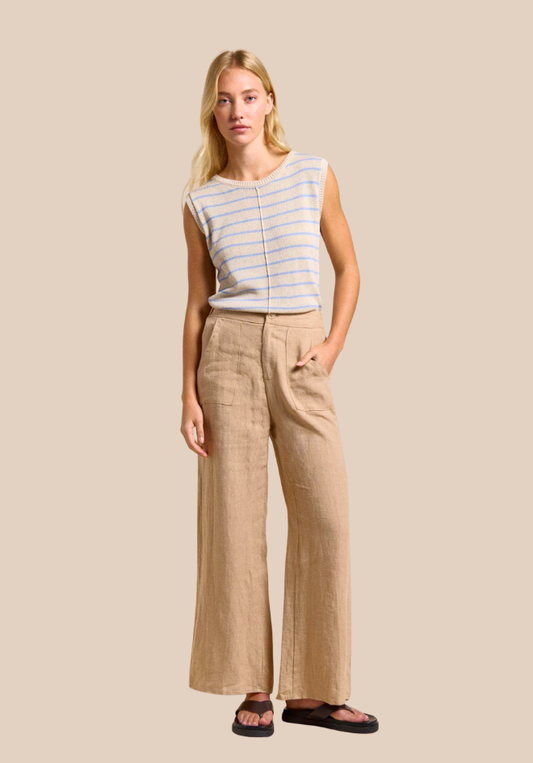 Jude Linen Pants - Taupe