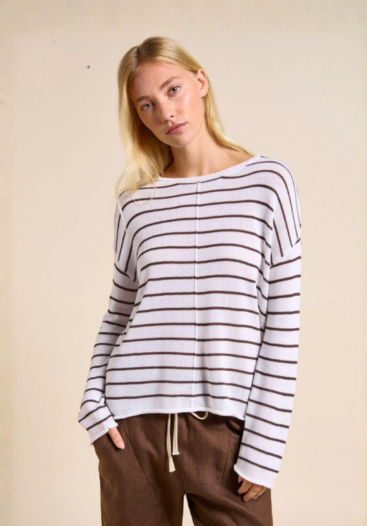 Indi Knit - White/Choc