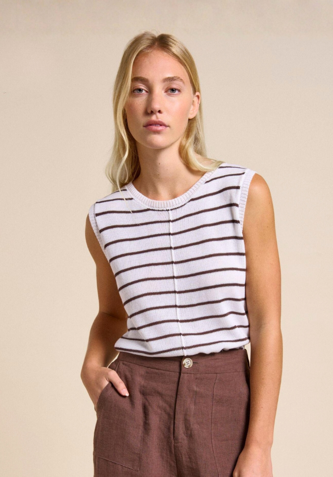 Indi Tank - White/Choc